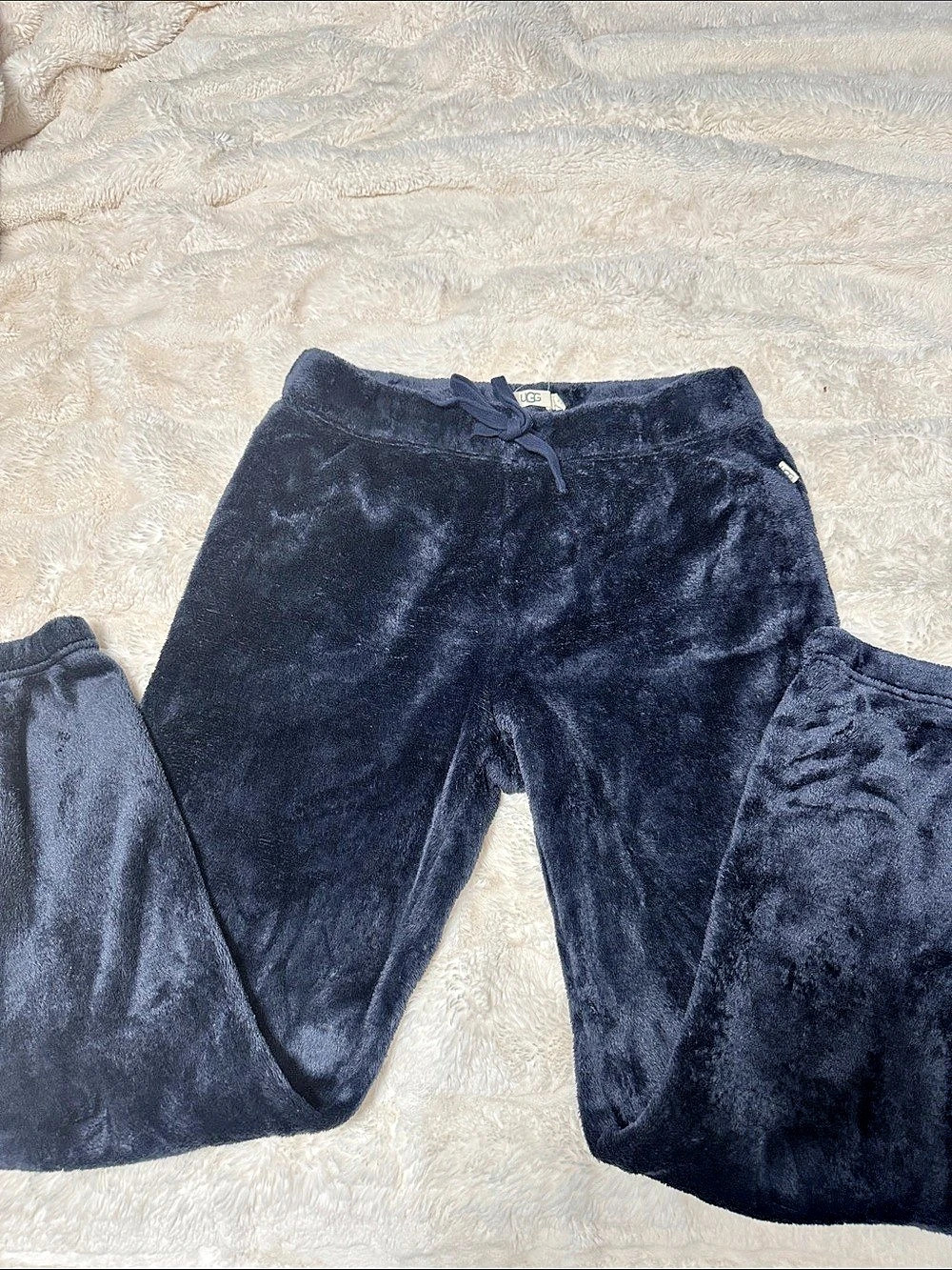 UGG Fleece Jogger Pants in dark Blue/black